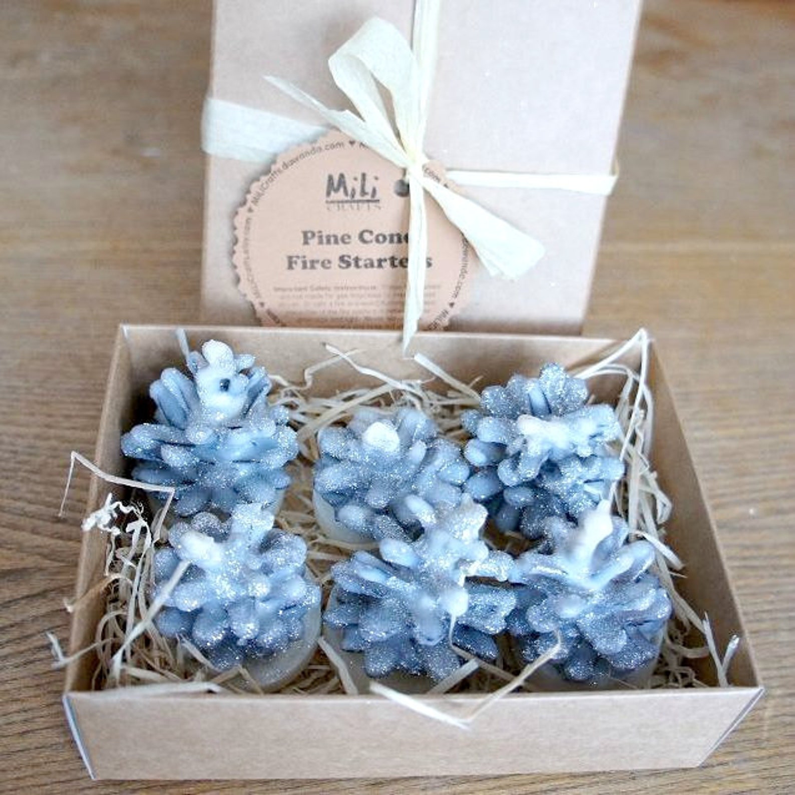 Scented Pine Cone Fire Starters Gift for Camping Lover as Etsy