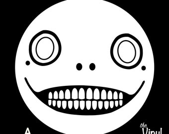 Pegatina de vinilo con la cabeza de Emil de NieR Automata - inspirada en Square Enix y Platinum Games