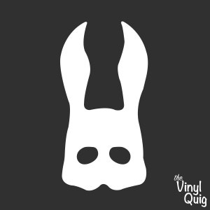 Splicer Bunny Rabbit Mask Vinyl Sticker - inspired by the Bioshock series