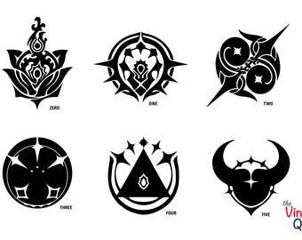 Drakengard 3 Crest-vinylsticker voor All Sisters - geïnspireerd op Square Enix