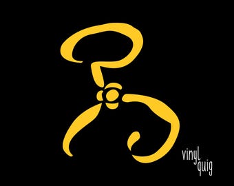 Vinylsticker Geel bord van Lovecraft en Malevolent Podcast