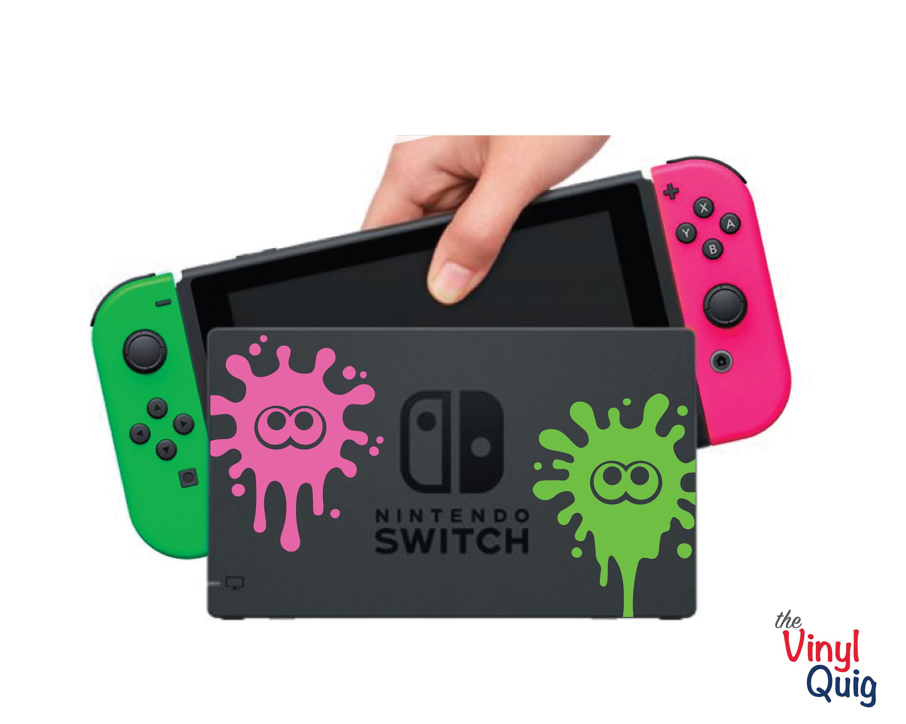 Splatoon Pink and Green Switch Dock Vinyl Stickers - Etsy UK