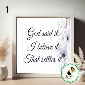 Shadow Box Christian Saying, Christian Wall Art, Inspirational Saying on Canvas, Religious Table Decor, Faith Wall Art, Shadow Box Christian
