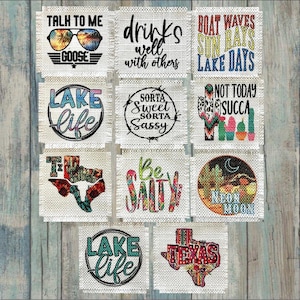 Hat Patch, Patch, Cap Patch, Lake Patch, Texas Patch, Lake Patch, Patch Summer, Frayed Patch, Custom Cap Patch, Patch Sew/Glue on Patch