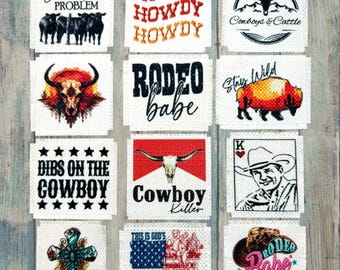 Frayed Rodeo Patch: Cowboy Hat Patch, Sew/Glue On