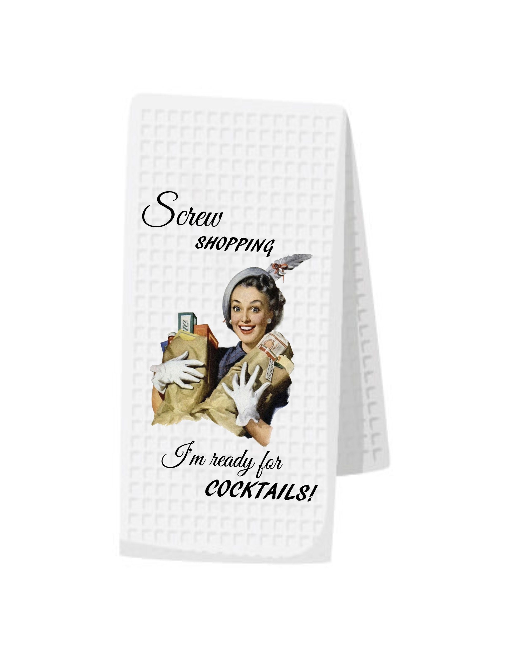  LEVLO Funny Retro Sassy Kitchen Towel Retro Housewife