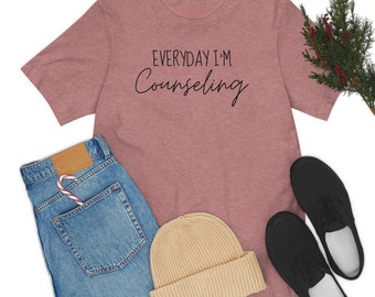 Todos los días estoy asesorando camiseta / camiseta de consejero escolar / camiseta de salud mental / camiseta de jersey unisex S-3XL