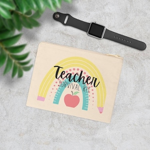 Teacher Survival Kit | Pencil Cosmetic Bag | Teacher Gift