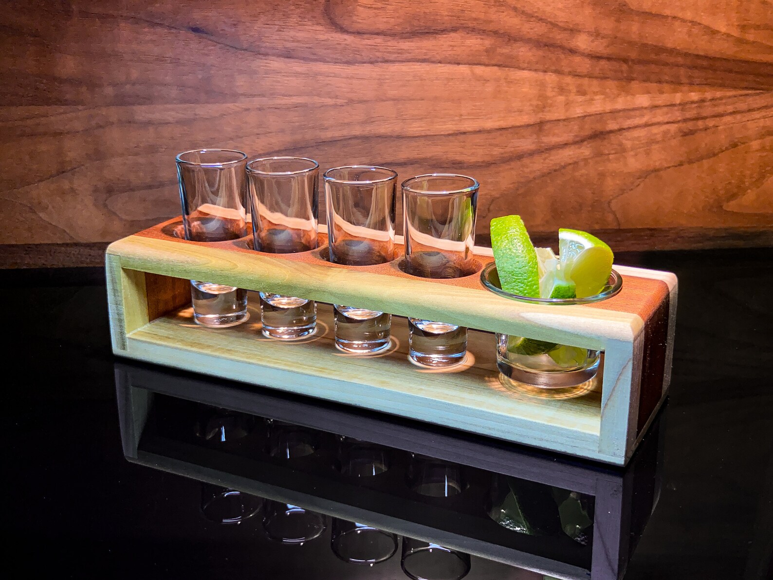 Shot Glass Serving Tray with Shot Glasses for Tequila Shots Etsy