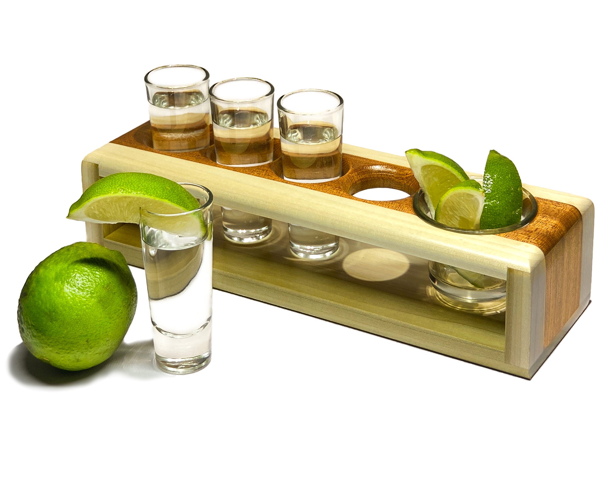 Tequila Shot Flight Serving Tray for 4 Shots Shot Flight Etsy