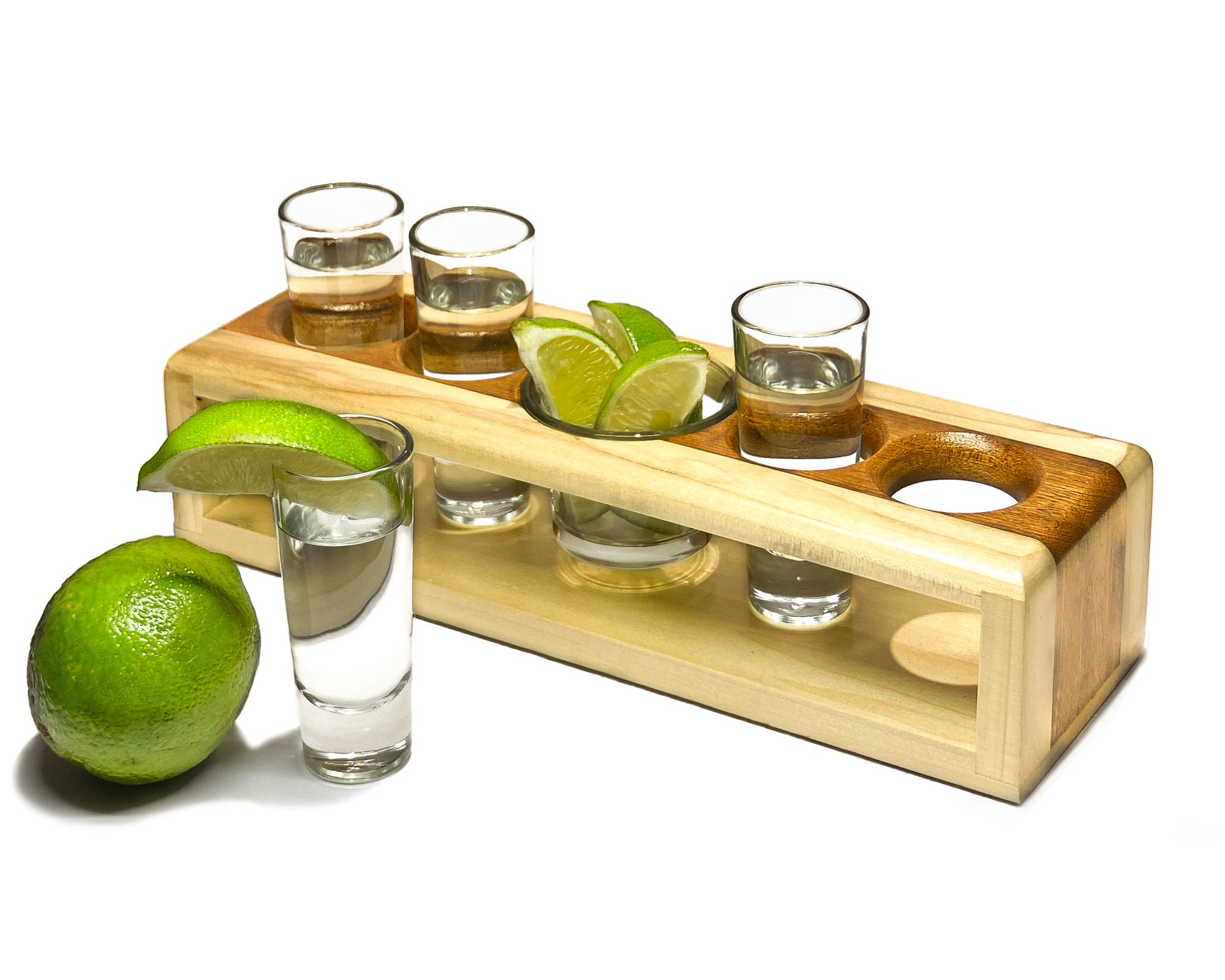 Tequila Shot Flight Serving Tray for 4 Shots Shot Flight Etsy