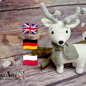 Crochet Reindeer Pattern/ medium size