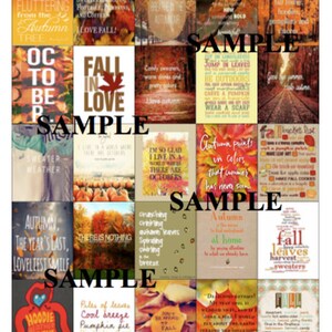 Fall/Autumn Quotes Planner Stickers