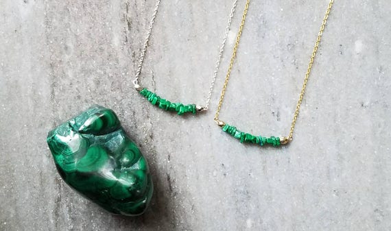 malachite crystal necklace