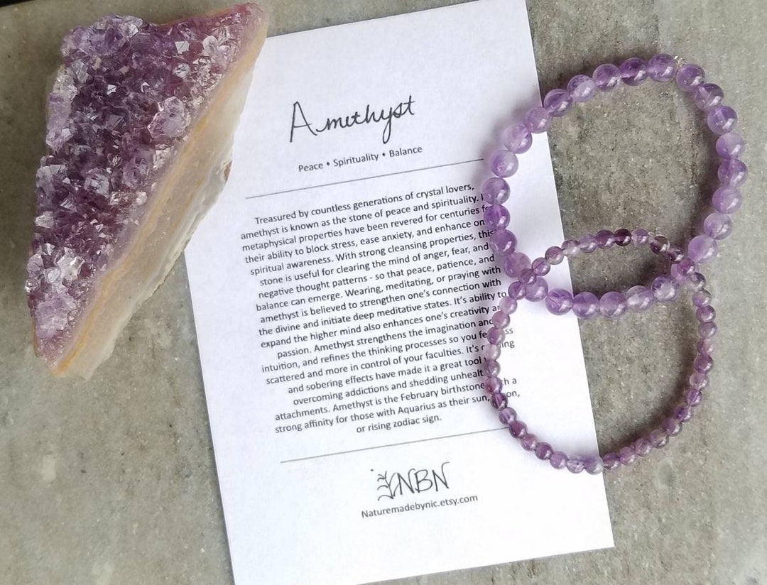Amethyst Energy Bracelet // February Birthstone Bracelet - Etsy