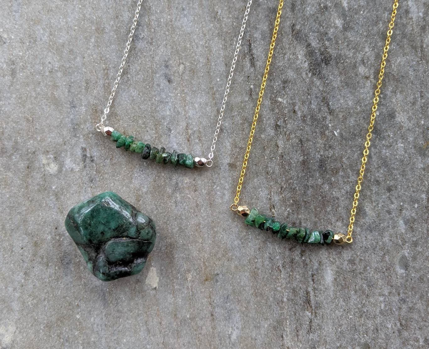 Emerald Necklace // May Birthstone Necklace // May Birthstone Jewelry…
