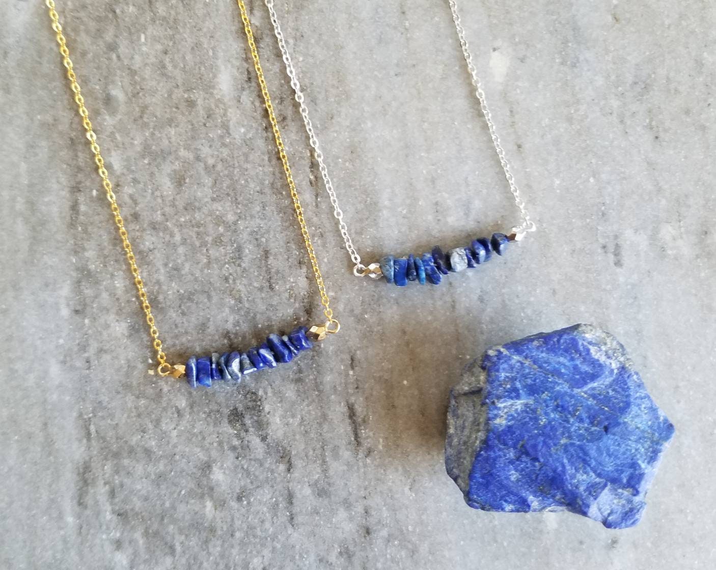Lapis Lazuli Necklace // Lapis Lazuli Jewelry Stone Crystal // | Etsy
