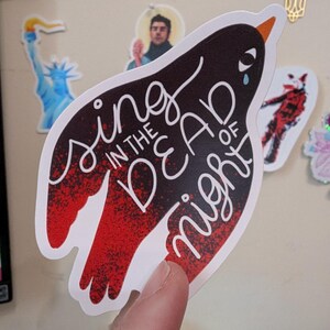 Sing in the Dead of Night Blackbird Statement 3" Budget Vinyl Sticker