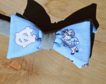 Double-Sided UNC Tarheel Bow Tie