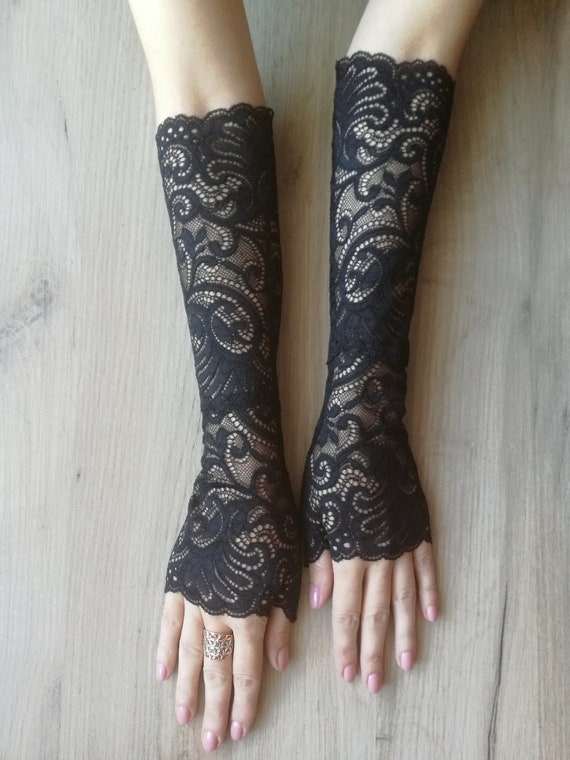 long lace gloves
