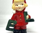 Girl Noel Salt Pepper Shaker 1958 Part Vintage