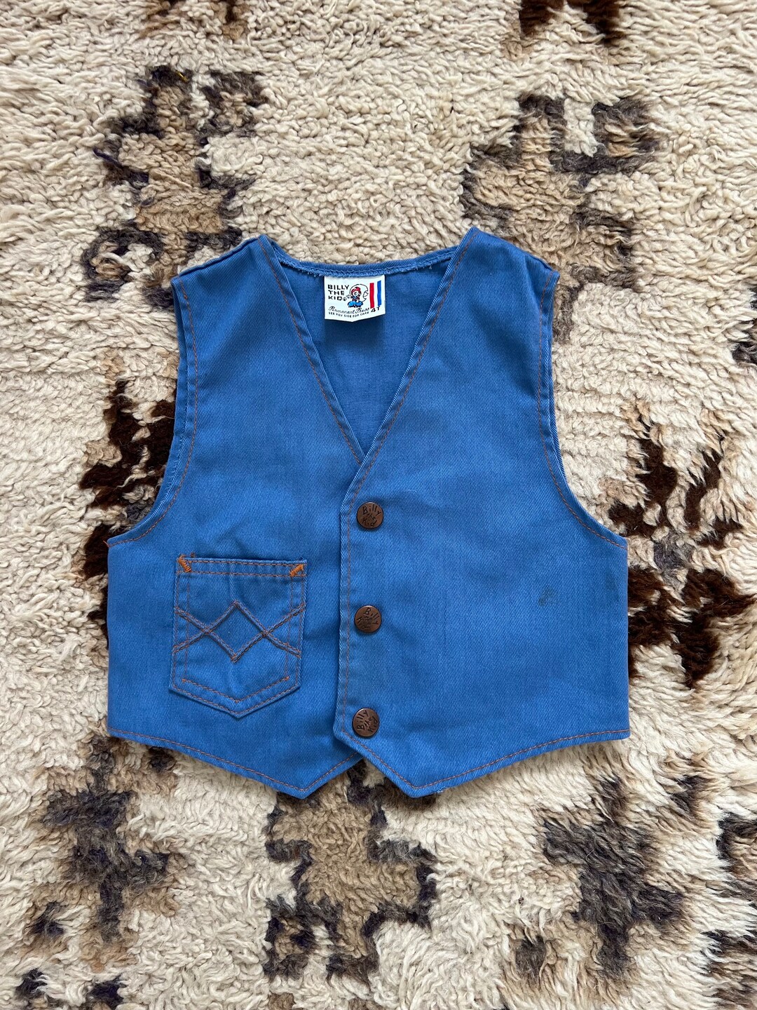 Billy the Kid Child's Denim Vest / 1979s / 4T Etsy