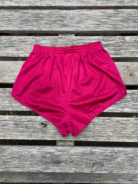 1970s 1980s Nylon Track Burgundy Running Shorts X… - image 7