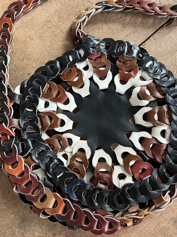 1970s Leather Link Circle Bag Gem