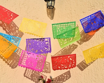 Catena Di Bandierine Colorate Per Feste | 5 Striscioni Da 4,5 Metri Con 60 Bandiere | Finto Lino Resistente Alle Intemperie | Compleanno, Matrimonio, Baby Shower - 6