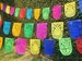 Fiesta Decorations, Mexican Bunting, Fiesta Banner, Papel Picado, Party Decor, 5 metre / 16.4ft Colorful Banner with 16 Medium Sized Flags 
