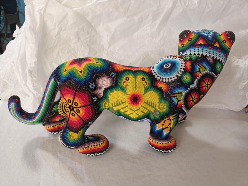 beaded jaguar sculpture birthday gift