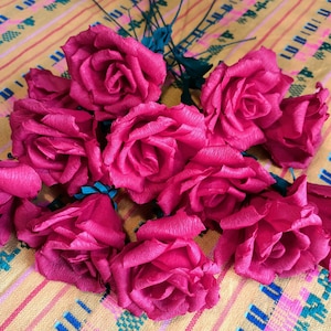 Paper Roses Paper Flowers Wedding Event Decorations Valentines Gift Sold Wholesale Sustainably Made in Crepe Paper Gift For Her Gift For Mum
