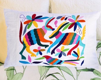 Otomi Cushion Covers Gifts - Exquisitely Handmade by Mexican Artisans - Ships Free Same Day from UK