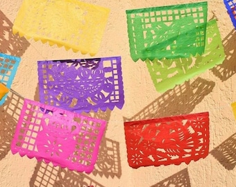 Mexican Fiesta Papel Picado Banner | Colorful Party Decorations, 15ft