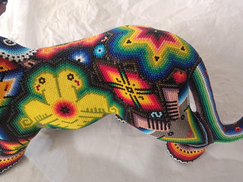 mexican beaded jaguar sculpture christmas gift