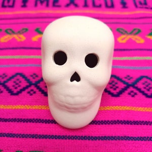 Ceramic Sugar Skulls To Paint As You Wish - Cute Day of the Dead Inspired Craft Project