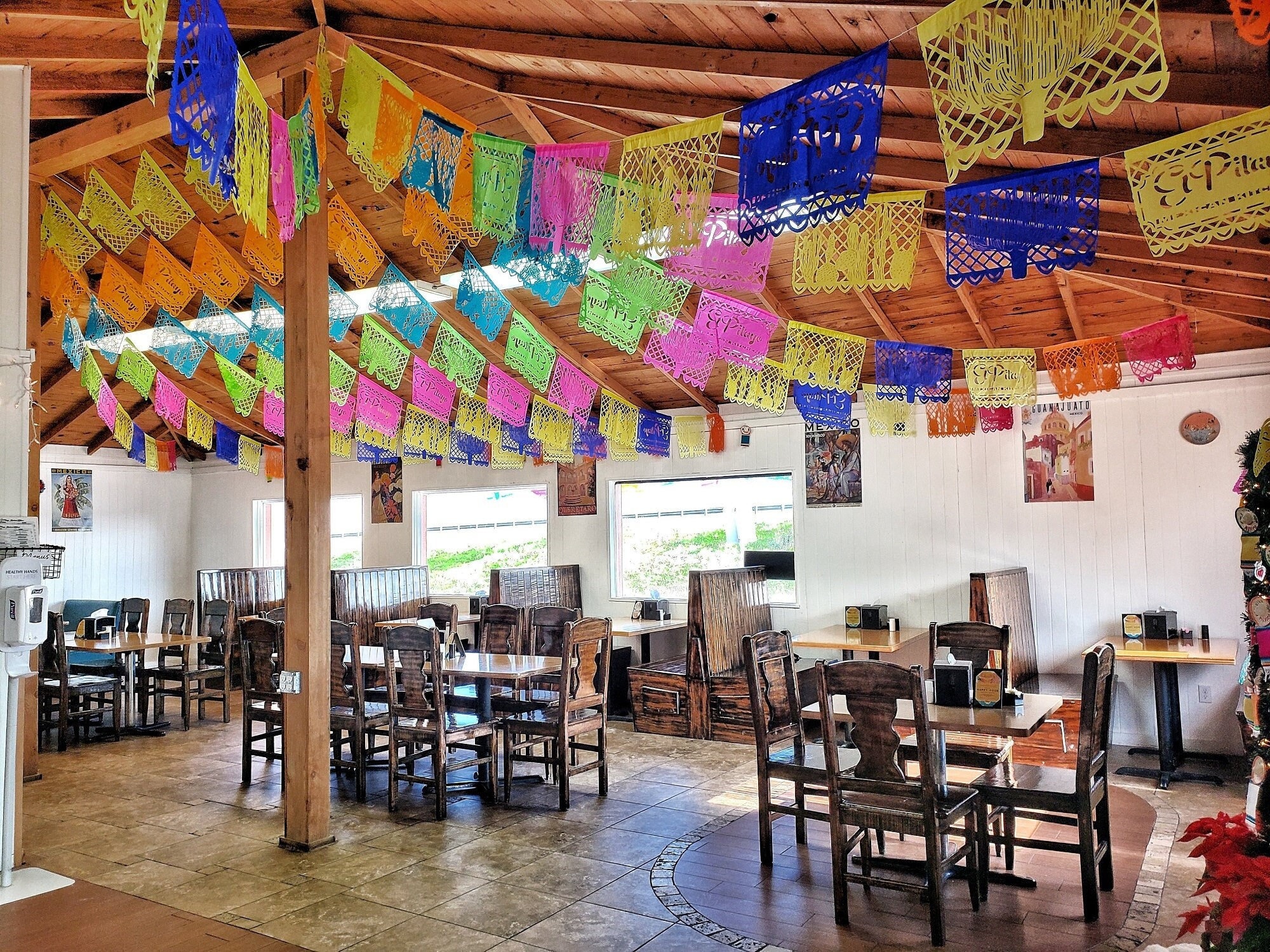 Mexican Restaurant Decor Custom Made With Your Logo & Branding Handmade In Your Plastic Flag Colour Selection | Ships Free to USA in 4 Weeks