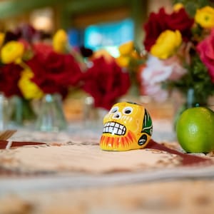 Ceramic Skull Birthday Gift Ornament Day of the Dead Inspired Art | Choose for 16 Colours | Ship from UK