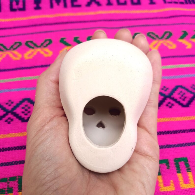 Ceramic Sugar Skulls to Paint as You Wish Cute Day of the Dead Inspired