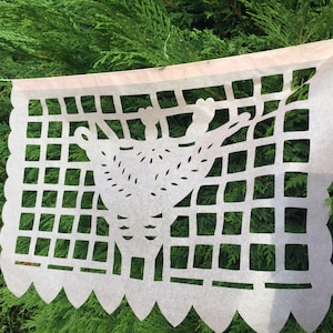 Baby Shower Garland Boy or Girl Party Decor | 5m 16ft long Pastel Papel Picado Paper Bunting | Handmade in Mexico Ships from UK