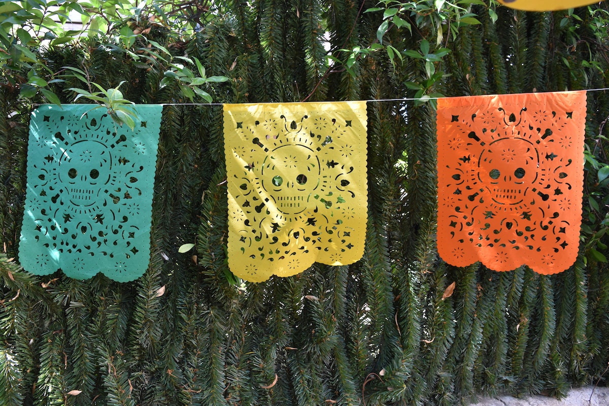 DAY of the DEAD Bunting Flags Party Supplies Skull Banner Etsy