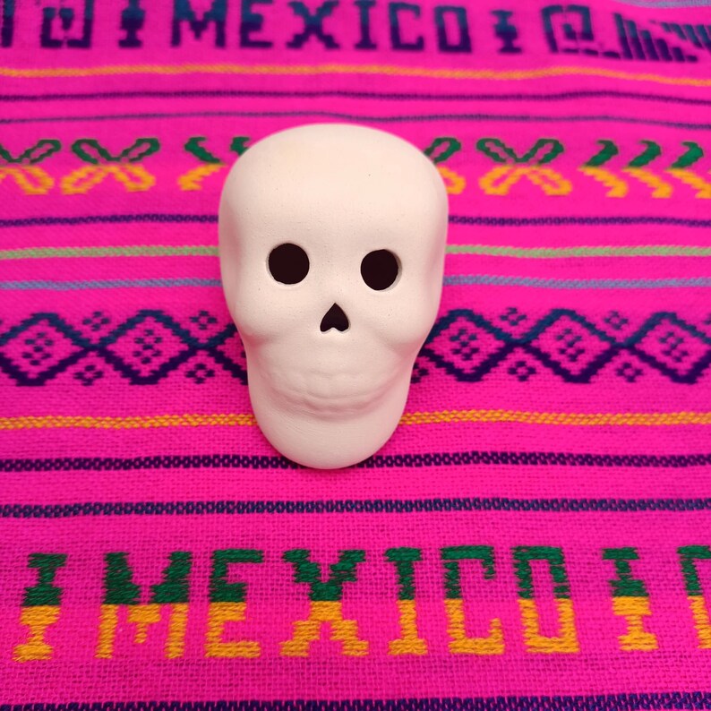 Ceramic Sugar Skulls to Paint as You Wish Cute Day of the Dead Inspired
