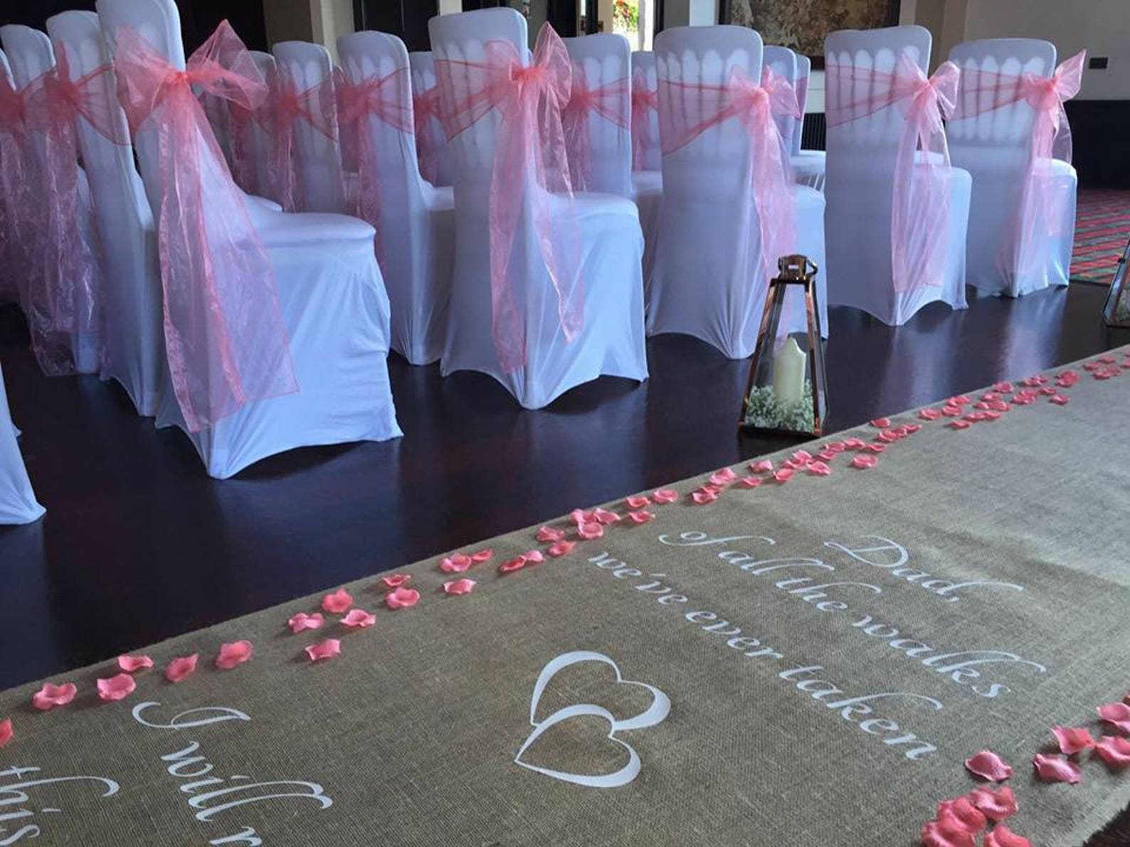 Personalised Hessian Aisle Runner Burlap Aisle Runner Etsy