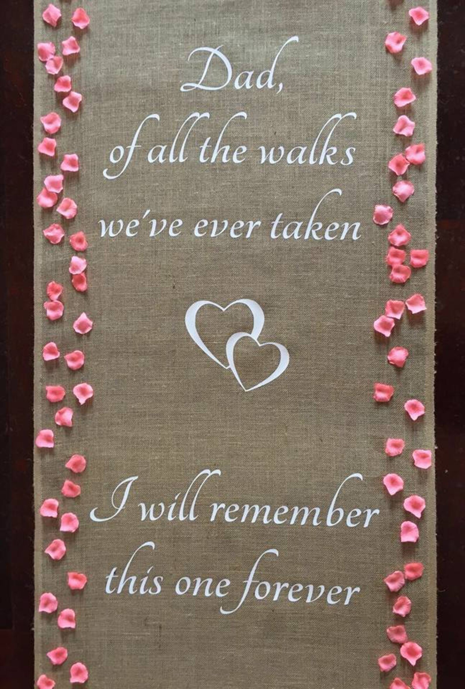 Personalised Hessian Aisle Runner Burlap Aisle Runner Etsy