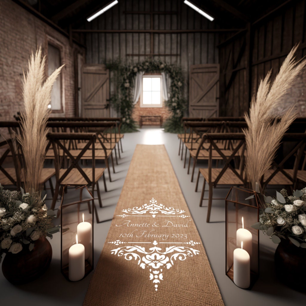 Natural Burlap Aisle Runner