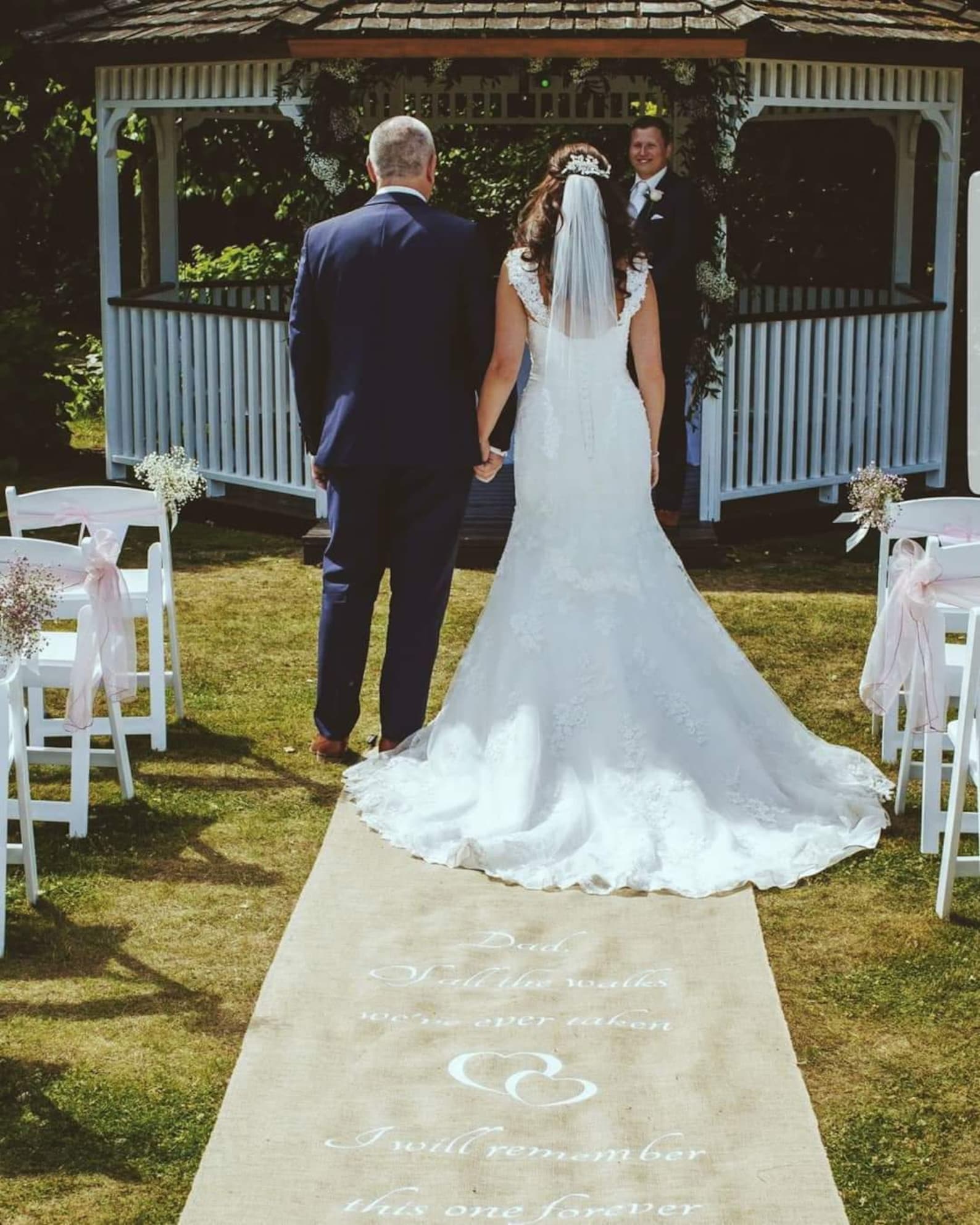 Personalised Hessian Aisle Runner Burlap Aisle Runner Etsy