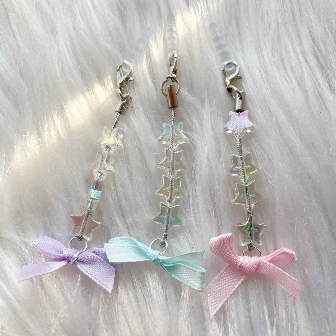 Kawaii Star and Bow Dust Plug Charms Nintendo Switch Charms