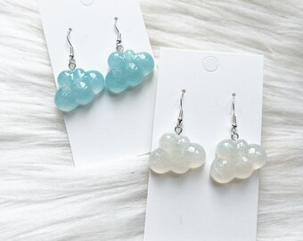 Sparkly cloud glitter earrings