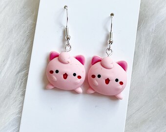 Jigglypuff 3D pokemon inspired earrings