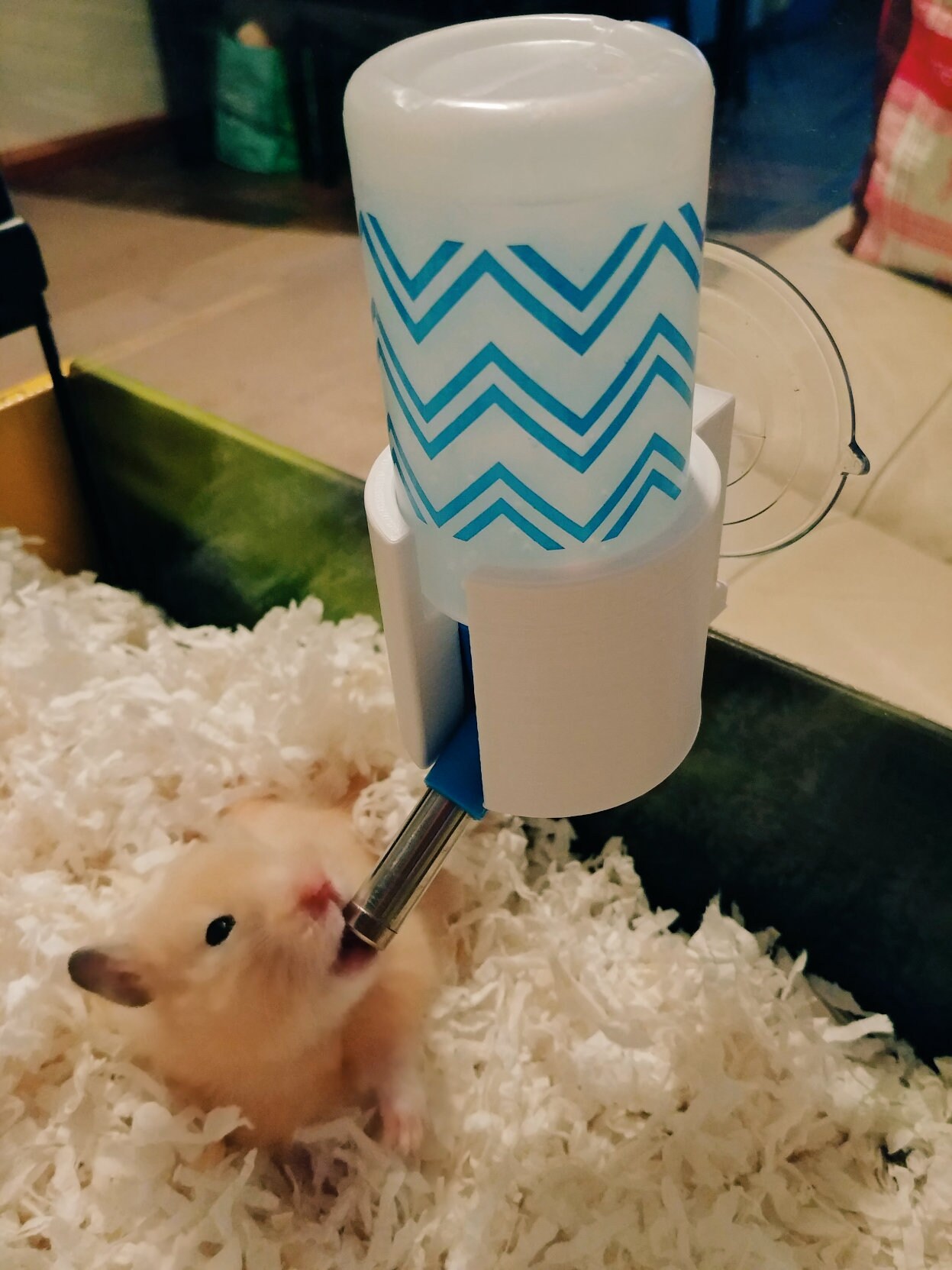 Hamster 4oz Water Bottle Holder 3D Printed Suction Cup Gerbil Etsy